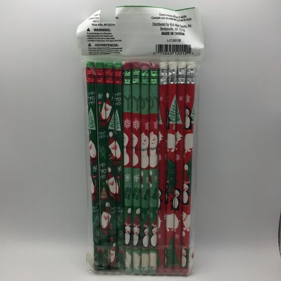 Holiday Time Christmas Party Favor Bundle Straws Cards Pencils Activity Books - Picture 3 of 11